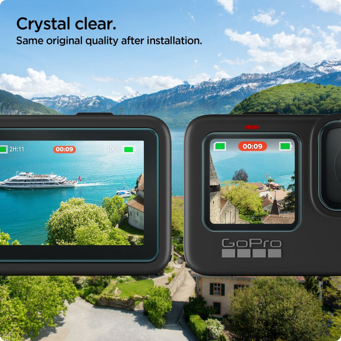 Spigen Glass.tR Slim Tempered Glass + Film 2-Set for GoPro Hero 9 / 10 / 11 / 12 - Transparent