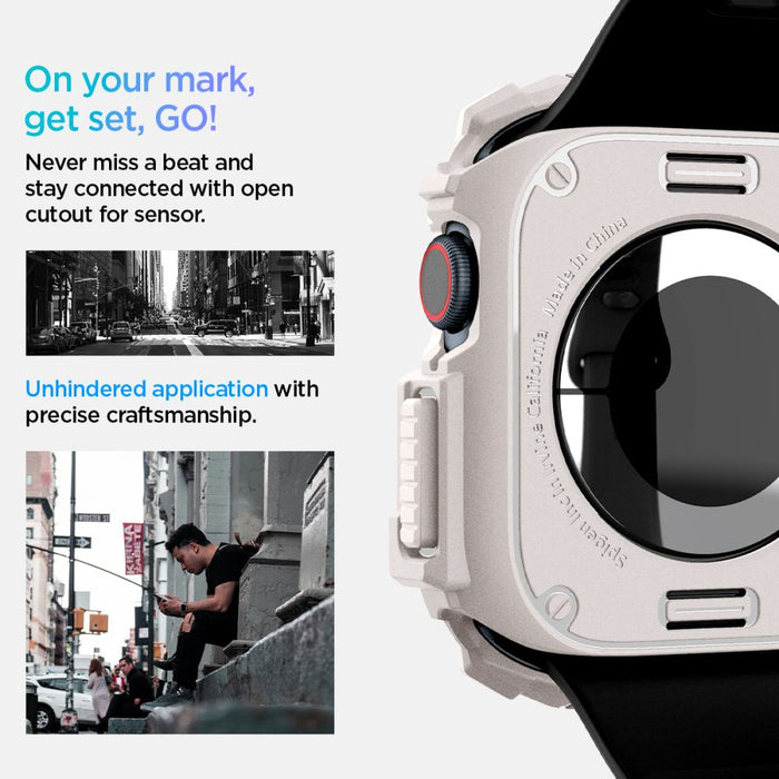 Spigen Rugged Armor Strap for Apple Watch 10 46mm - Beige