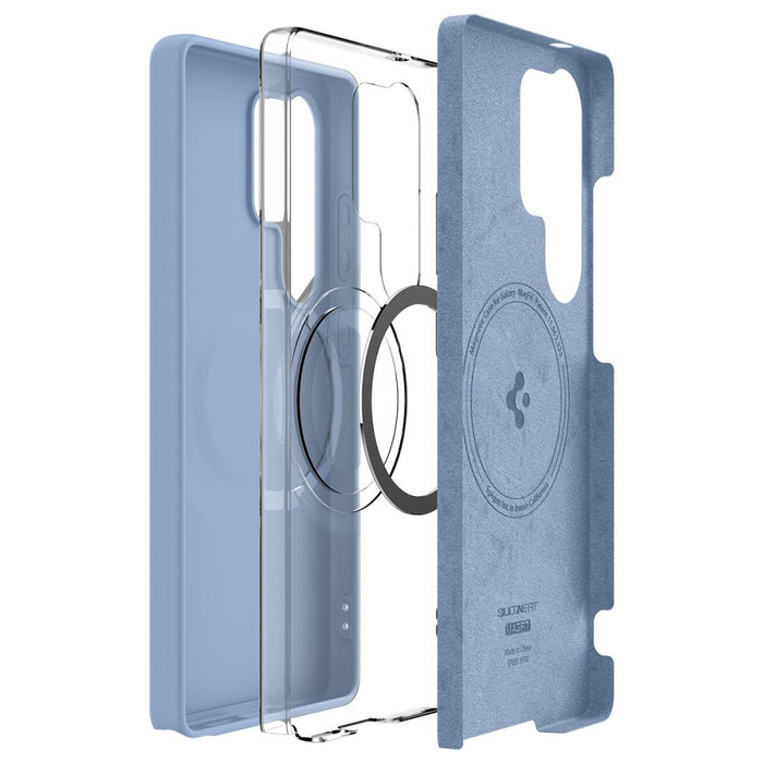 Spigen Silicone Fit Mag Case for Samsung Galaxy S25 Ultra - Blue