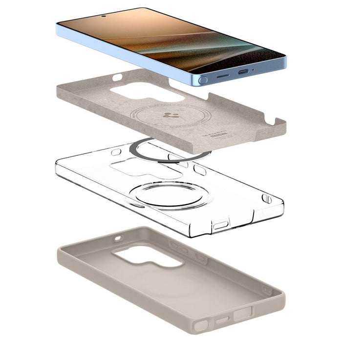 Spigen Silicone Fit Mag case for Samsung Galaxy S25Ultra - titanium