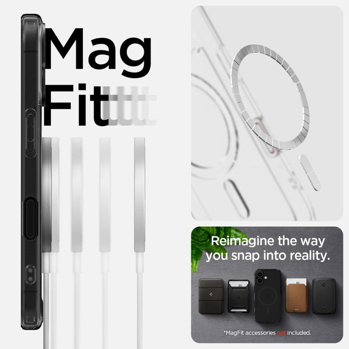 Spigen Ultra Hybrid "T" MagSafe iPhone 16e Case - Translucent Black