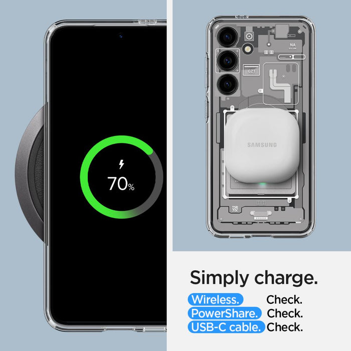 Spigen Ultra Hybrid Case for Samsung Galaxy S24 Zero One - White