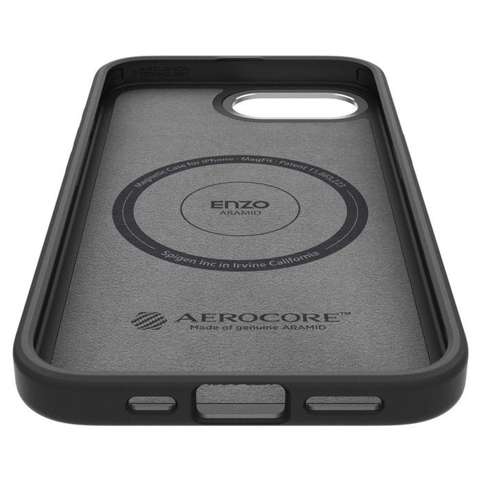 Spigen Enzo Aramid MagSafe Case for iPhone 16e / 17e - Black