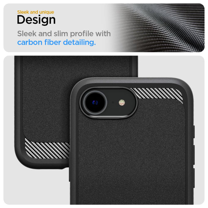 Spigen Rugged Armor MagSafe case for iPhone 16e / 17e - black