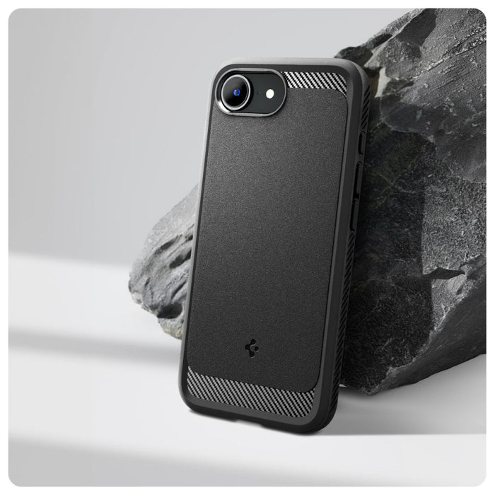 Spigen Rugged Armor MagSafe case for iPhone 16e / 17e - black