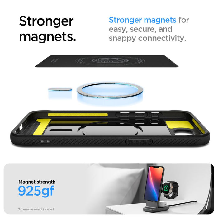 Spigen Rugged Armor MagSafe case for iPhone 16e / 17e - black