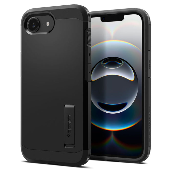 Spigen Tough Armor Case with MagSafe for iPhone 16e / 17e with Stand - Black