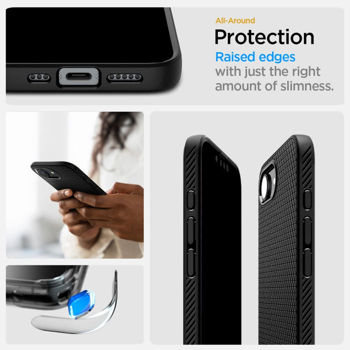 Spigen Liquid Air Mag MagSafe Case for iPhone 16e / 17e - Matte Black