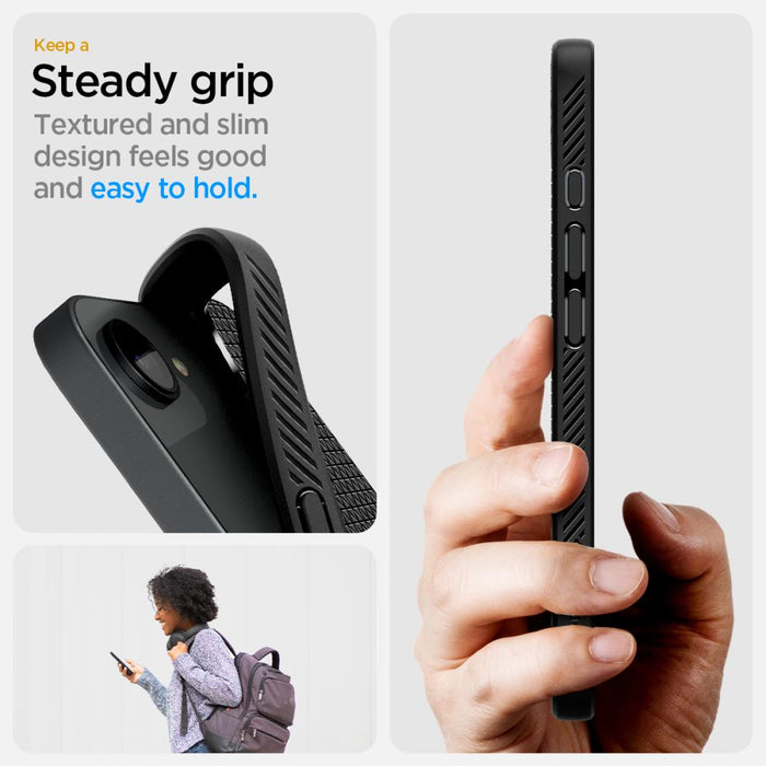 Spigen Liquid Air Mag MagSafe Case for iPhone 16e / 17e - Matte Black