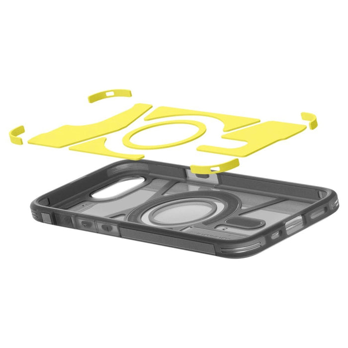 Spigen Tough Armor MagSafe iPhone 16e Case - Clear Gray