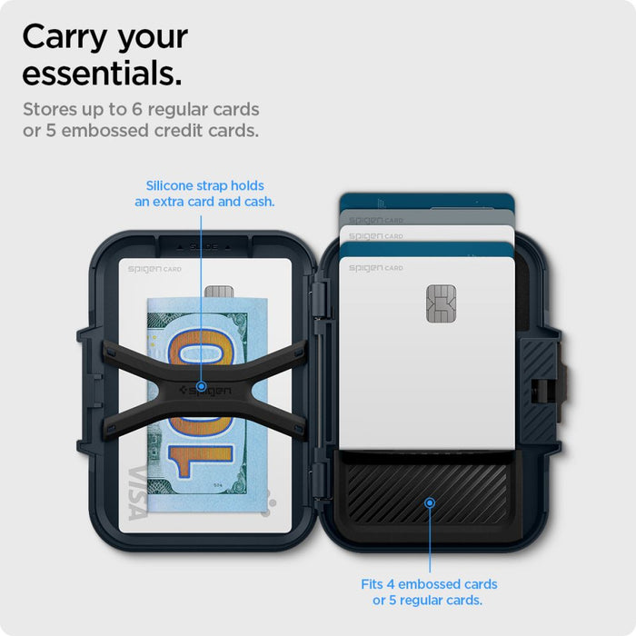 Spigen Lock Fit MagSafe Card Case - Navy Blue
