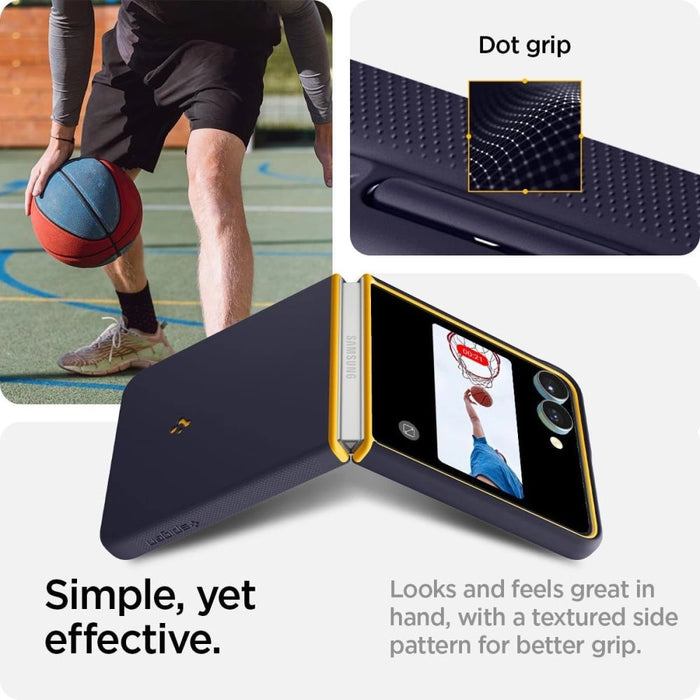 Nano Pop Mag MagSafe Case for Samsung Galaxy Z Flip 7 - Navy Blue and Yellow