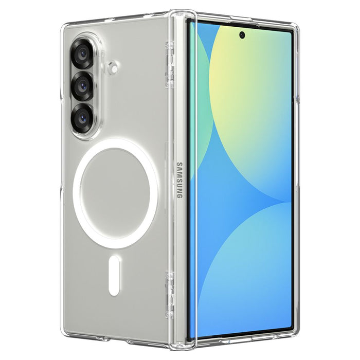 Spigen Tough Armor Pro Mag MagSafe Case for Samsung Galaxy Z Fold 7 - Clear and White
