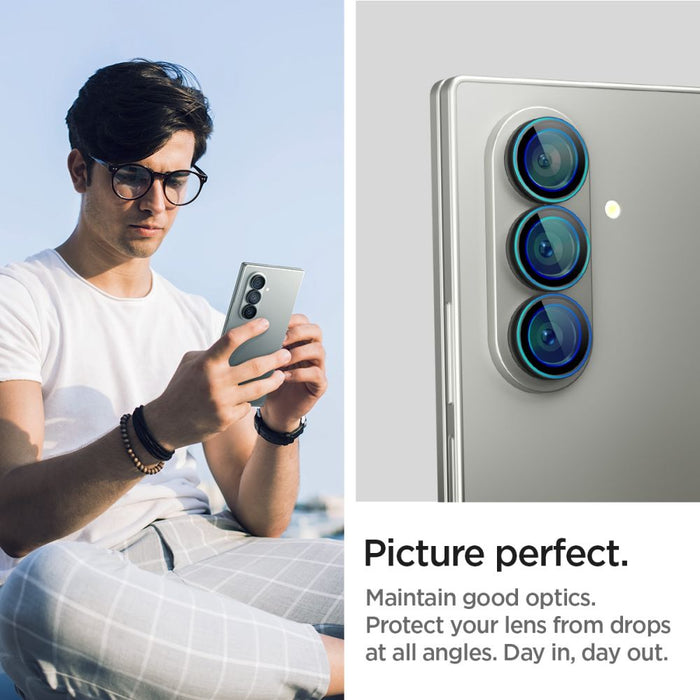 Spigen Optik Pro HD Glas.TR EZ Fit 2-pack Camera Protector for Samsung Galaxy Z Fold 7 - Black