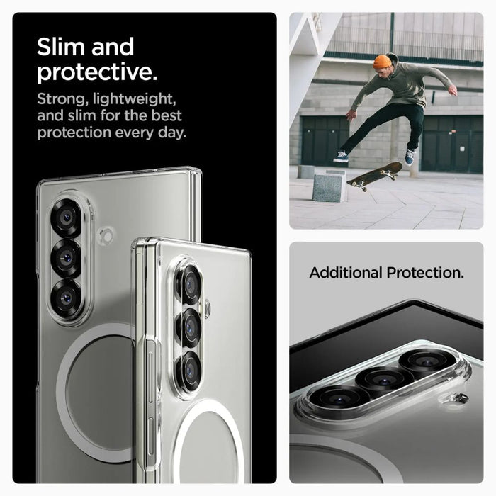 Spigen AirSkin Mag MagSafe Case for Samsung Galaxy Z Fold 7 - Clear and White