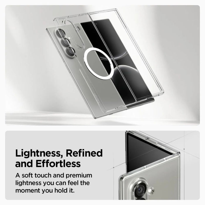 Spigen AirSkin Mag MagSafe Case for Samsung Galaxy Z Fold 7 - Clear and White