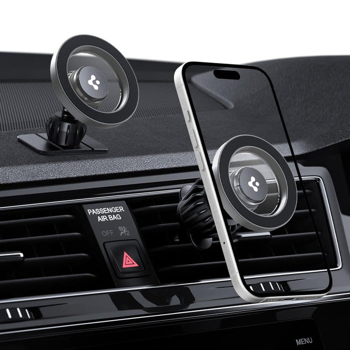 Spigen MFT13 MagSafe Car Holder for Cockpit or Air Vent - Silver