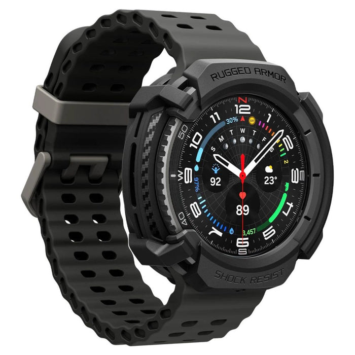 Spigen Rugged Armor Case for Samsung Galaxy Watch 8 Classic 46mm - Matte Black
