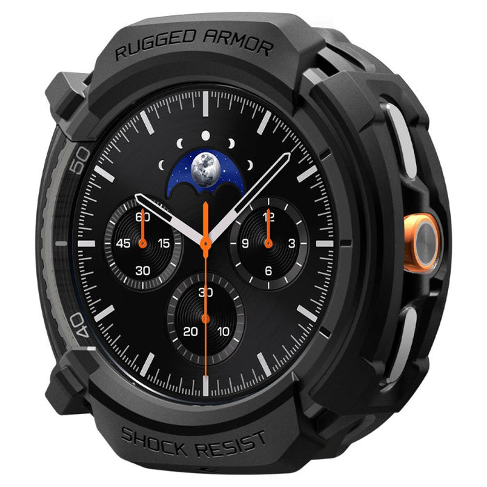 Spigen Rugged Armor Case for Samsung Galaxy Watch 8 Classic 46mm - Matte Black