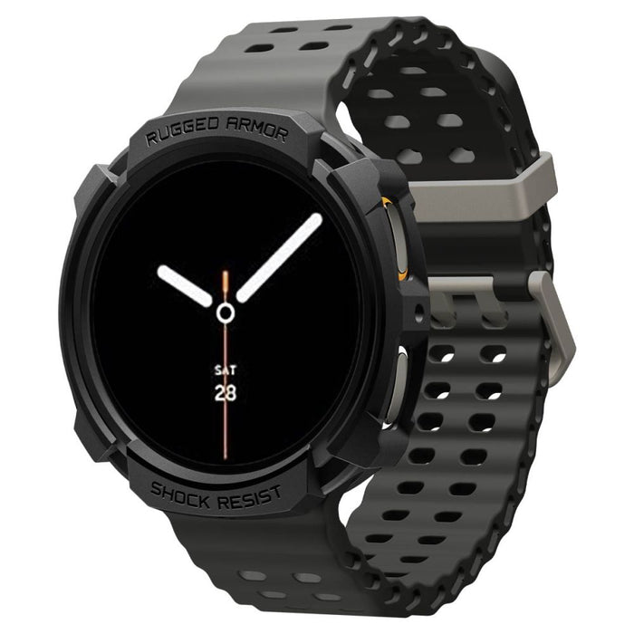 Spigen Rugged Armor Case for Samsung Galaxy Watch 8 40mm - Matte Black