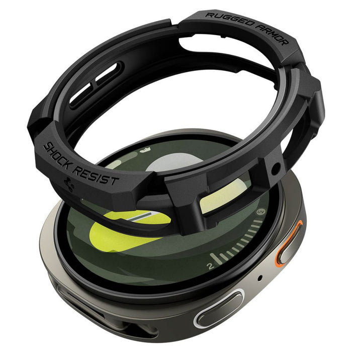 Spigen Rugged Armor Case for Samsung Galaxy Watch 8 40mm - Matte Black