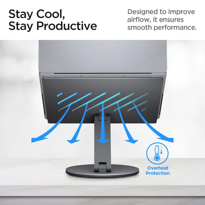 Spigen LD204H Stand + Hub 6-in-1 - Gray