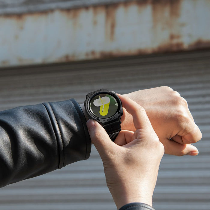 Spigen Rugged Armor Pro Strap for Samsung Galaxy Watch 8 44mm - Matte Black