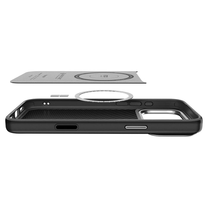 Spigen Enzo Aramid "T" MagSafe Case for iPhone 17 Pro Max - Black and Silver