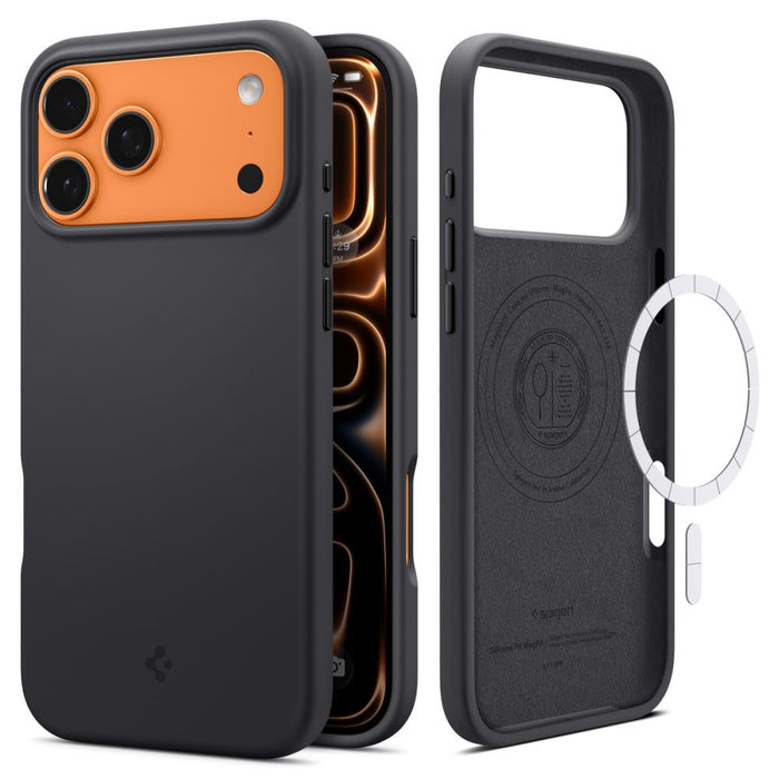 Spigen Silicone Fit MagSafe Case for iPhone 17 Pro Max - Black