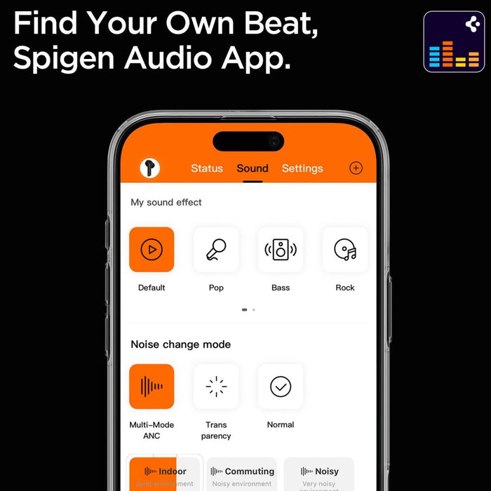 Spigen SA2401 ANC Pro Wireless Headphones - Black