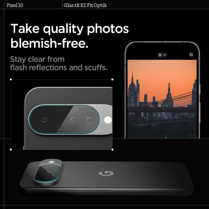 Spigen Optik Glas.tR Camera Protector 2-pack for Google Pixel 10 - Transparent