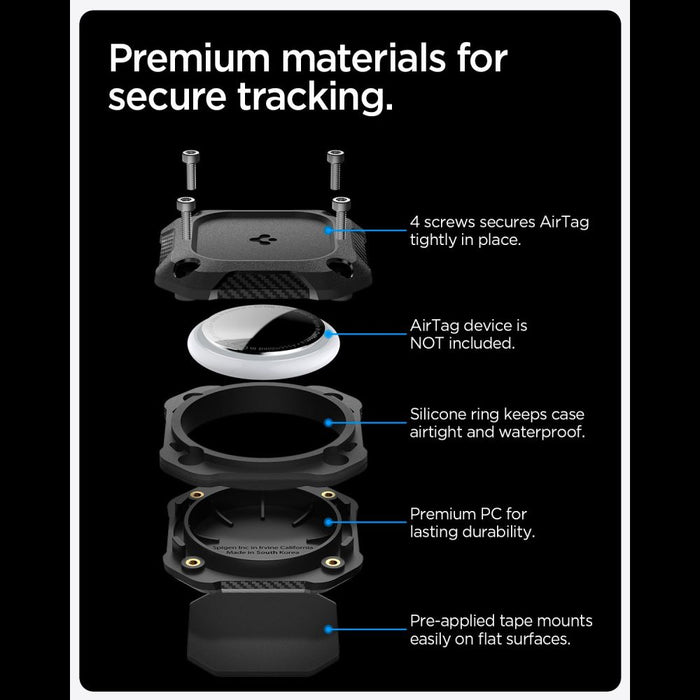 Spigen Tough Armor Case for AirTag 1/2 - Black