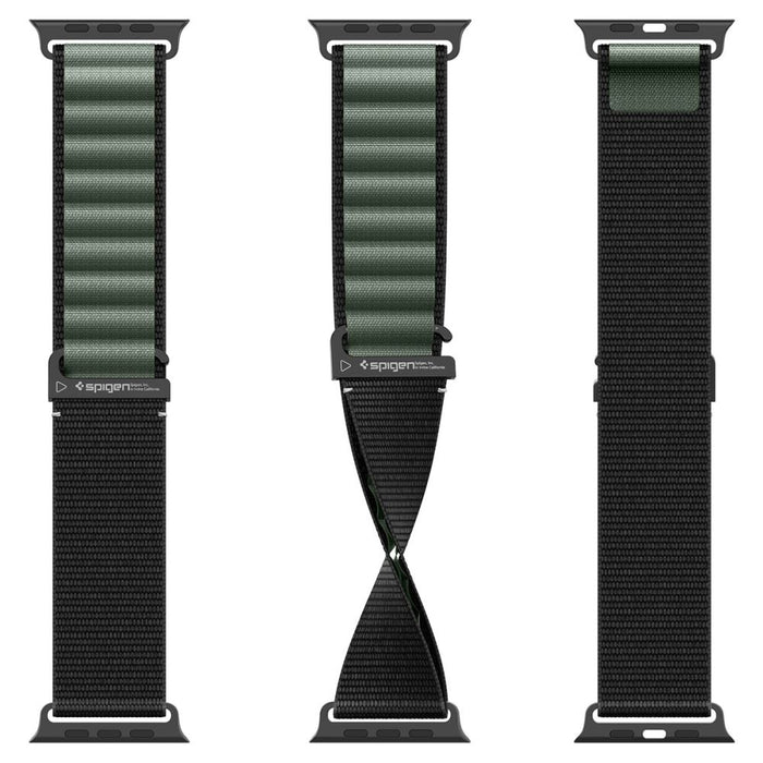 Strap Spigen WBF1 Strap for Apple Watch 44 / 45 / 46 / 49 mm - Black and Green