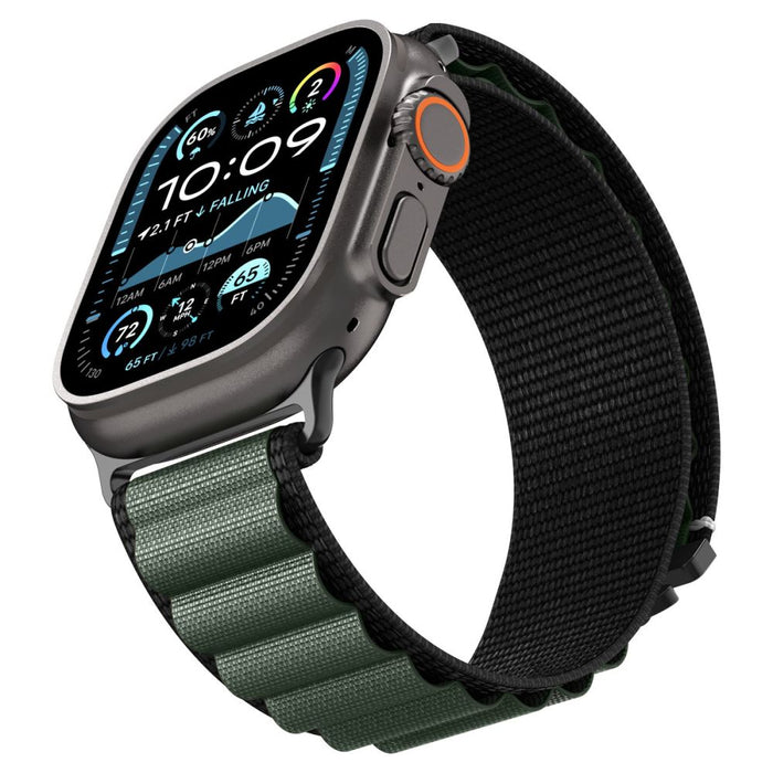 Strap Spigen WBF1 Strap for Apple Watch 44 / 45 / 46 / 49 mm - Black and Green
