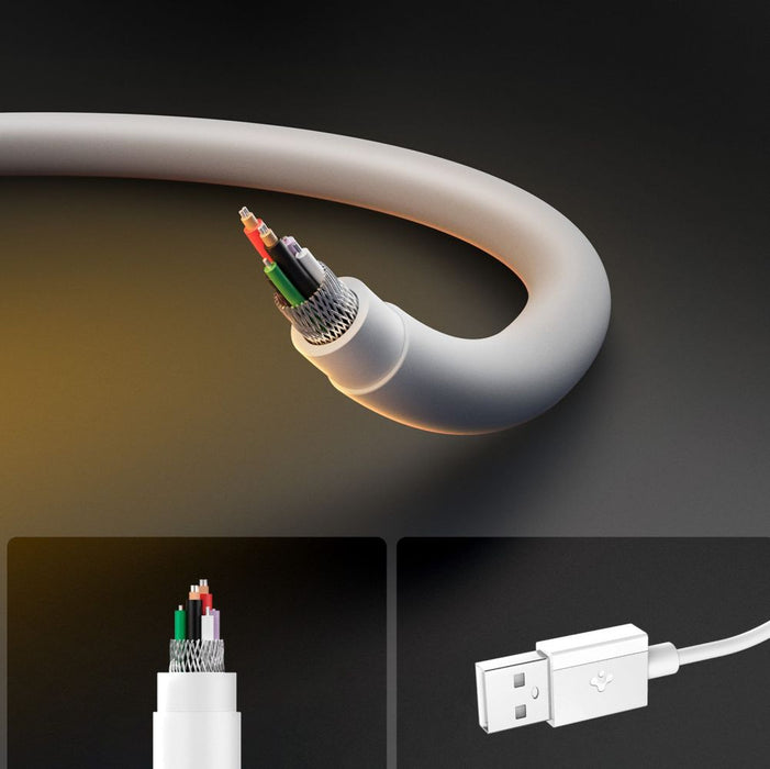 Spigen EB6010AC USB-A / USB-C 60W Cable 100 cm - White