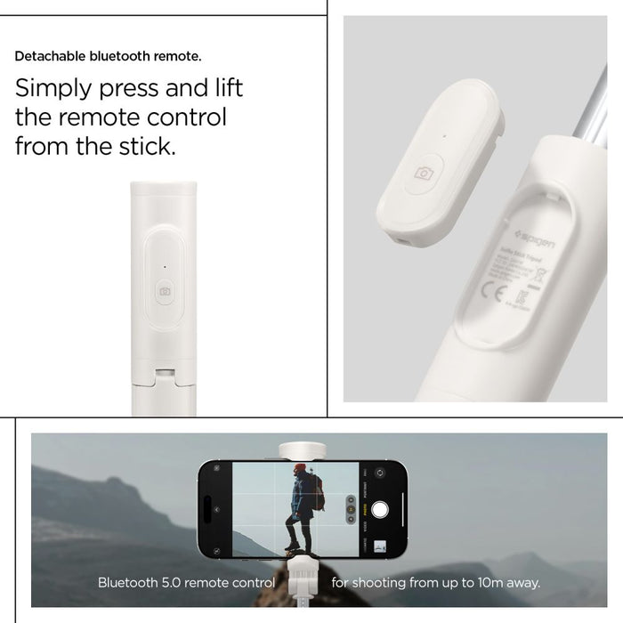 Spigen S541W Bluetooth Selfie Stick - White