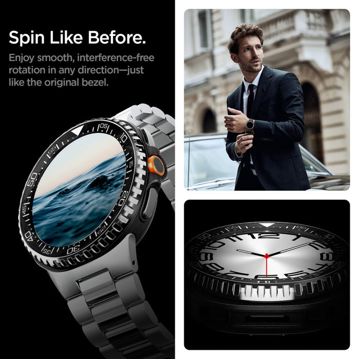 Spigen Bezel Tune Pro Diverna Samsung Galaxy Watch 8 Classic 46mm Cover - Black