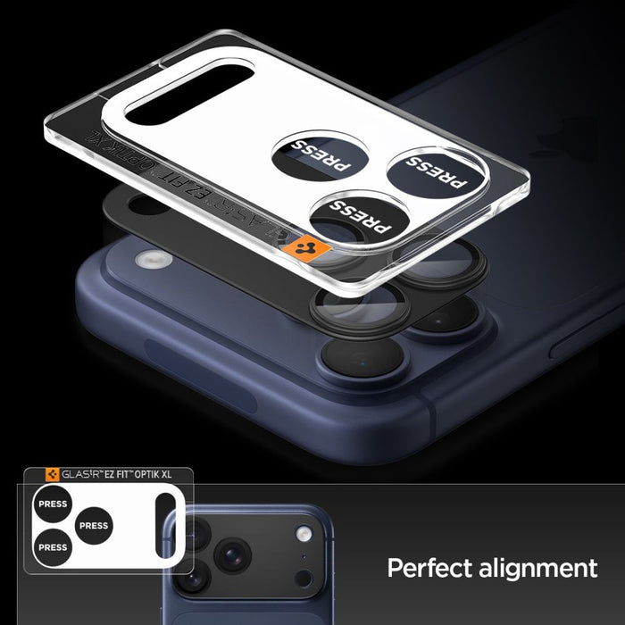 Spigen Optik Pro XL Camera Lens Glass for iPhone 17 Pro - Black