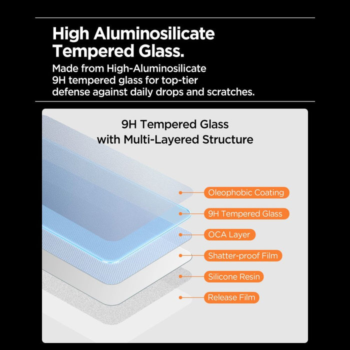 Spigen Glas.tR AlignMaster Slim 3-Pack Tempered Glass for iPhone 17 Pro Max
