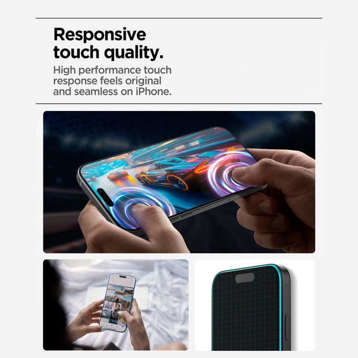 Spigen Glas.tR AlignMaster Slim 3-Pack Tempered Glass for iPhone 17 Pro Max
