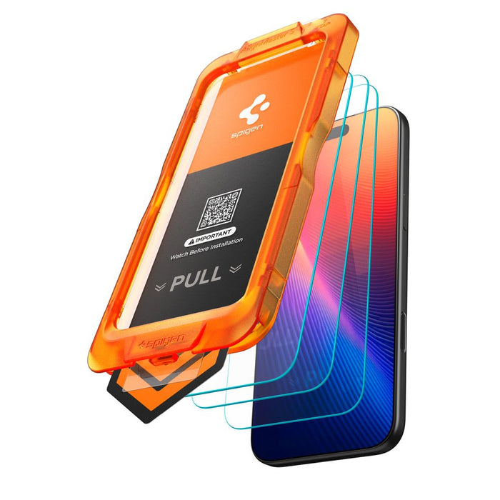 Spigen Glas.tR AlignMaster Slim 3-Pack Tempered Glass for iPhone 17 Pro Max