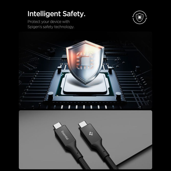 Spigen Essential EB10015CC USB-C / USB-C 100W 150cm Cable - Black