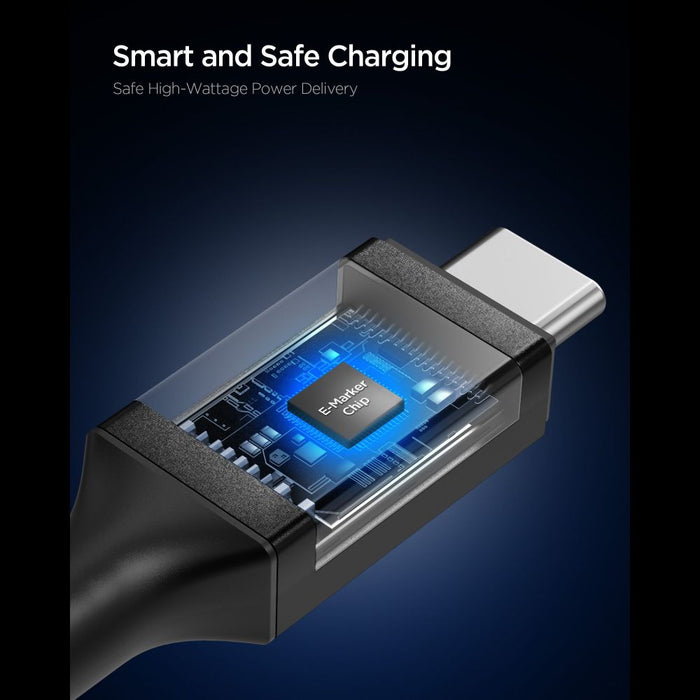 Spigen Essential EB10015CC USB-C / USB-C 100W 150cm Cable - Black