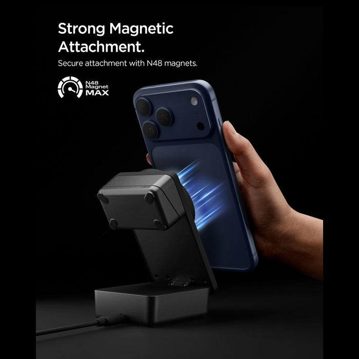 Spigen Essential Qi2.2 25W 3in1 MagSafe Magnetic Wireless Charger - Black