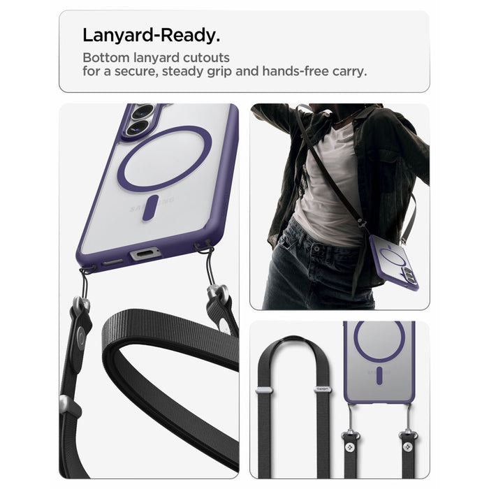 Spigen Ultra Hybrid Mag MagSafe Case for Samsung Galaxy S26 - Clear Purple