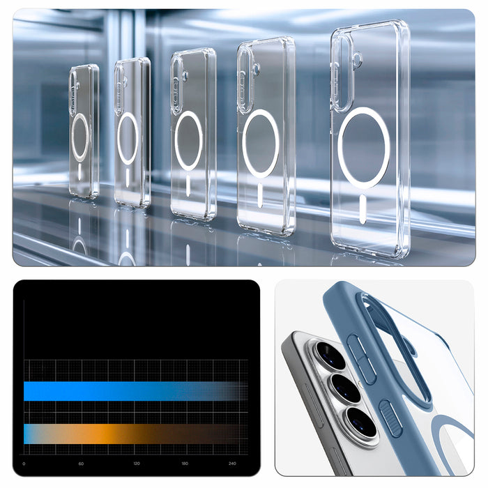 Spigen Ultra Hybrid Mag MagSafe Case for Samsung Galaxy S26 - Clear Blue