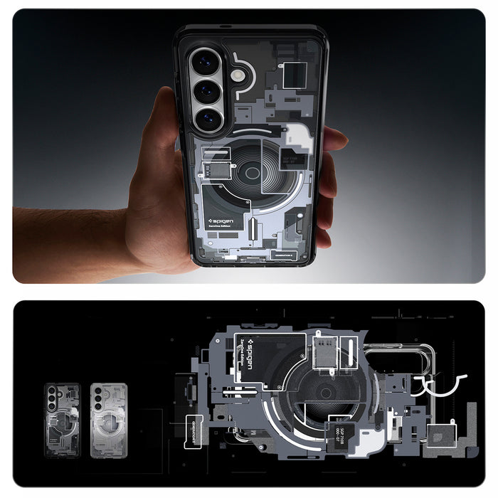 Spigen Ultra Hybrid Mag MagSafe Case for Samsung Galaxy S26 Zero One - Clear Black