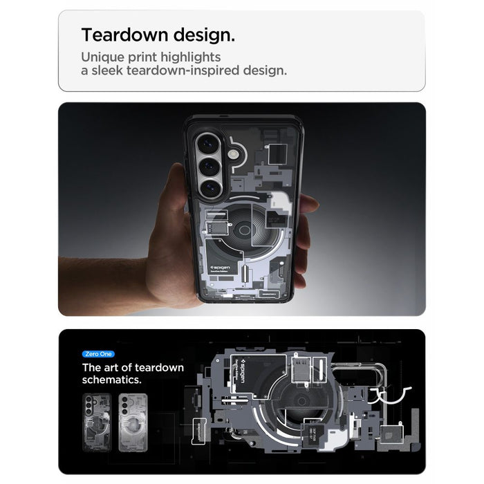 Spigen Ultra Hybrid Mag MagSafe Case for Samsung Galaxy S26 Zero One - Clear Black
