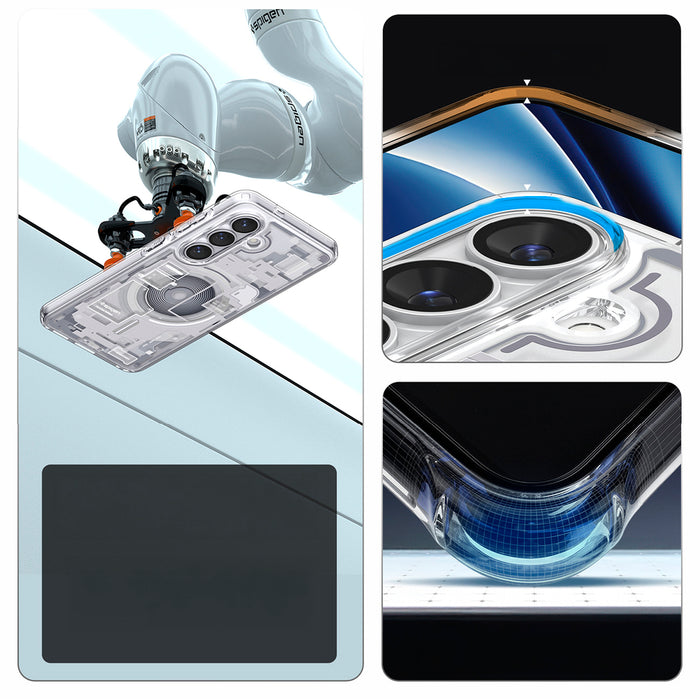 Spigen Ultra Hybrid Mag MagSafe Case for Samsung Galaxy S26 Zero One - Clear and White