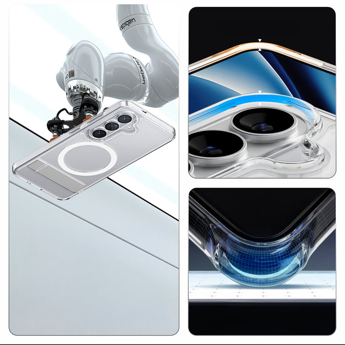 Spigen Ultra Hybrid S Mag MagSafe Case for Samsung Galaxy S26 - Clear and White